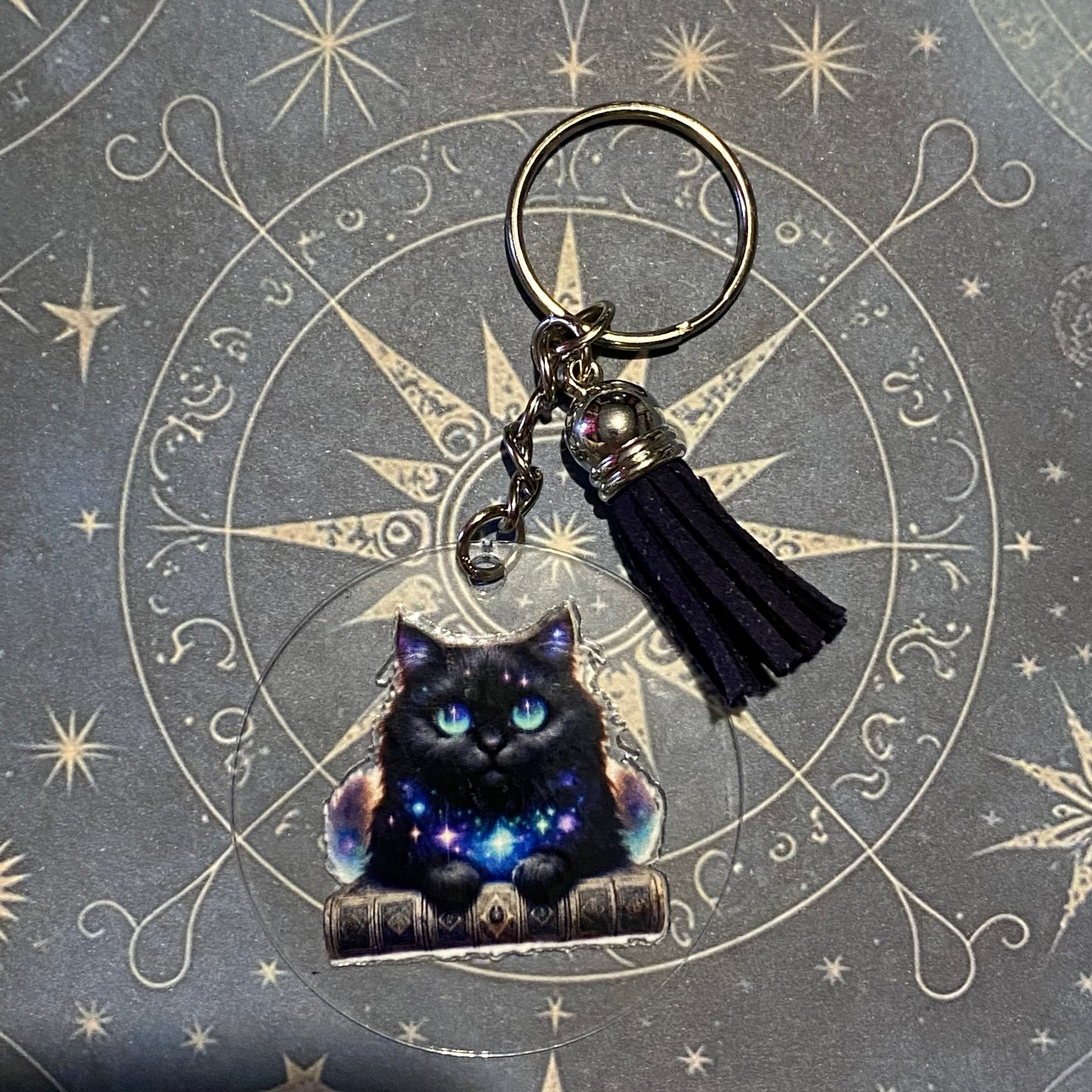 ✨ Cosmic Kitty Keychain ✨