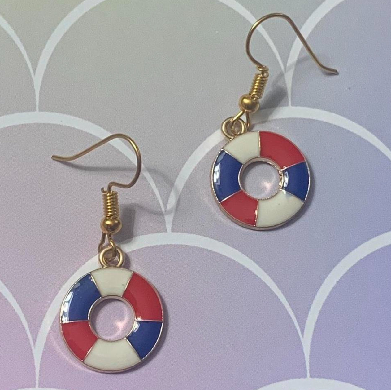 🛟 Coastal Lifesaver Charm Earrings 🌊