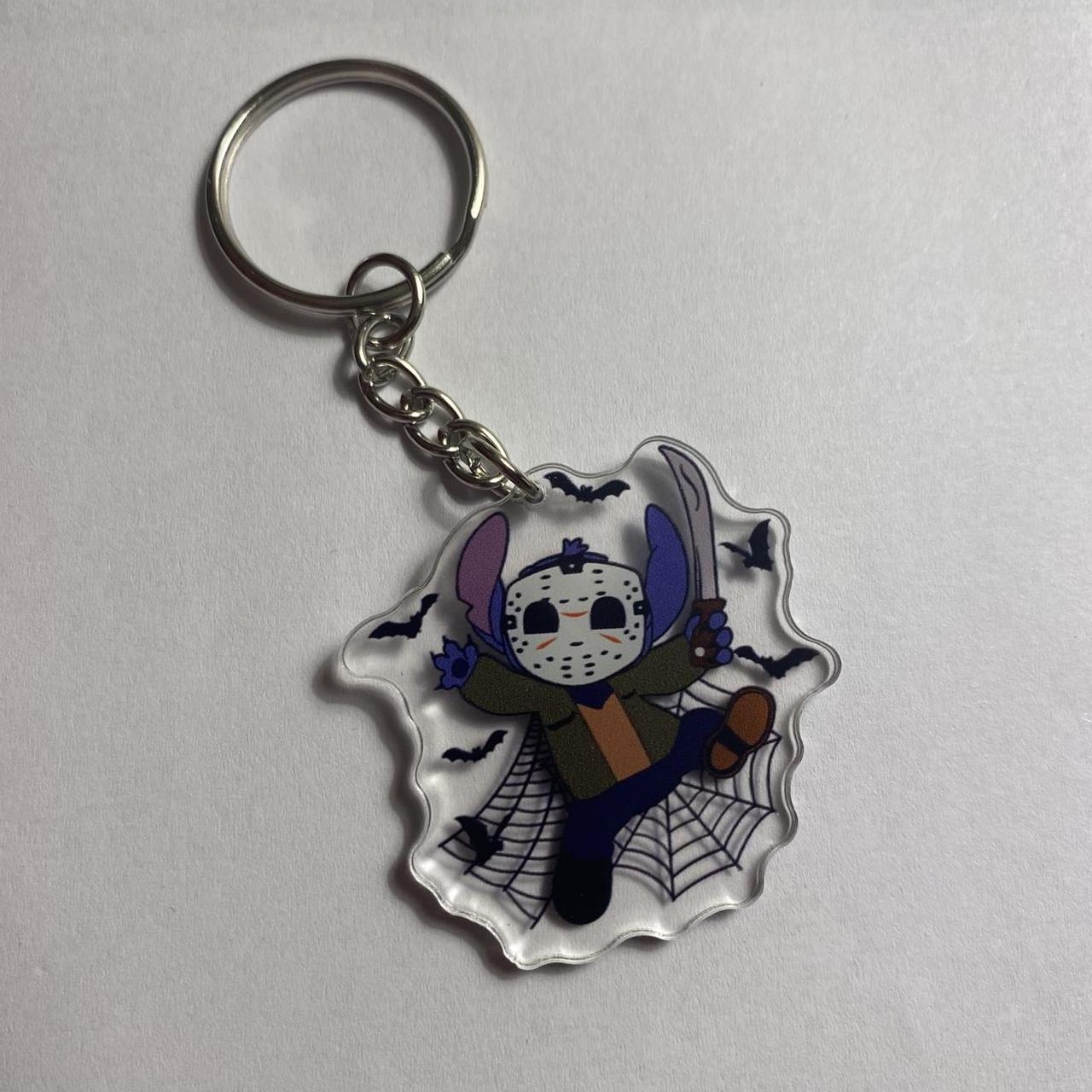 🔪💙 Jason Stitch Keychain – “Camp Crystal Chaos”