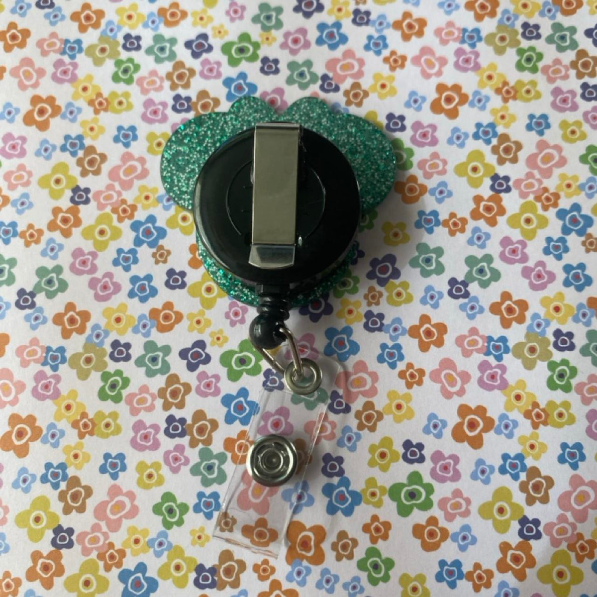 ☕ Green Coffee Mouse Badge Reel 🎀💚