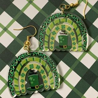 🌈☘️ Lucky Leprechaun Rainbow Earrings 💚✨