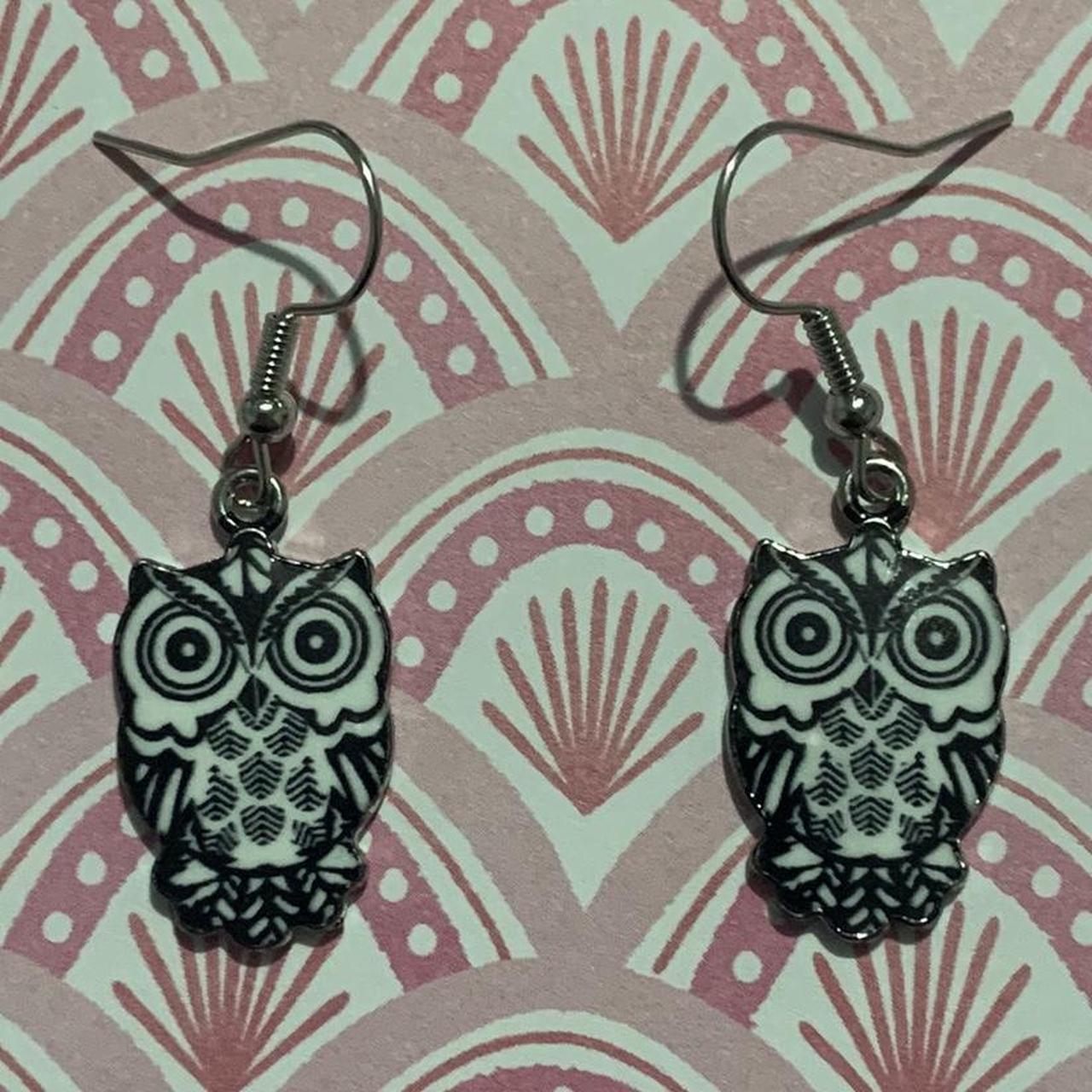 🦉🖤 Midnight Owl Earrings