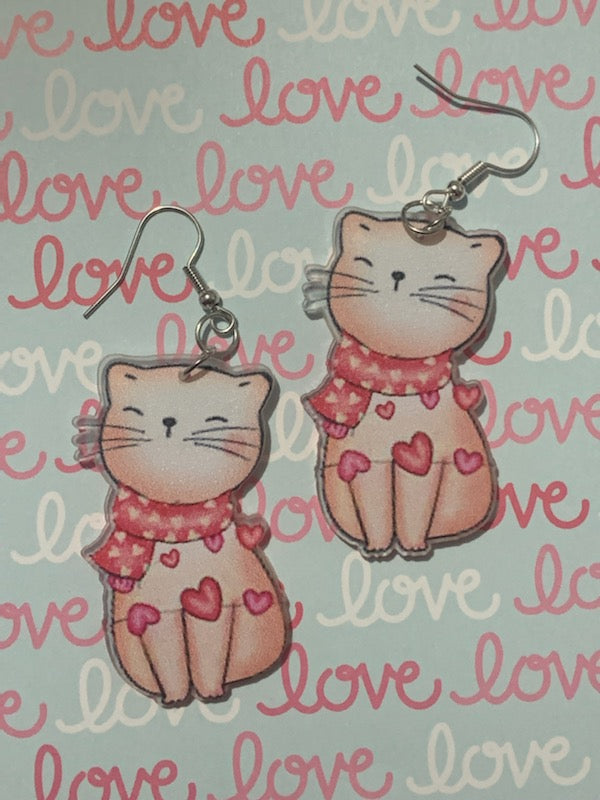 🐱 Sweetheart Kitty Earrings 💕