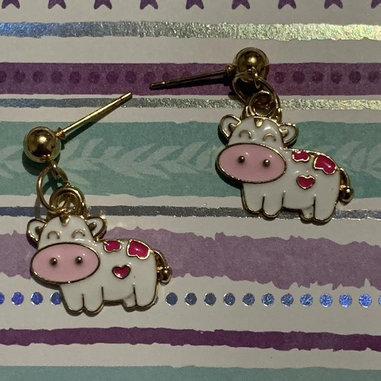 ππ Sweetheart Cow Earrings