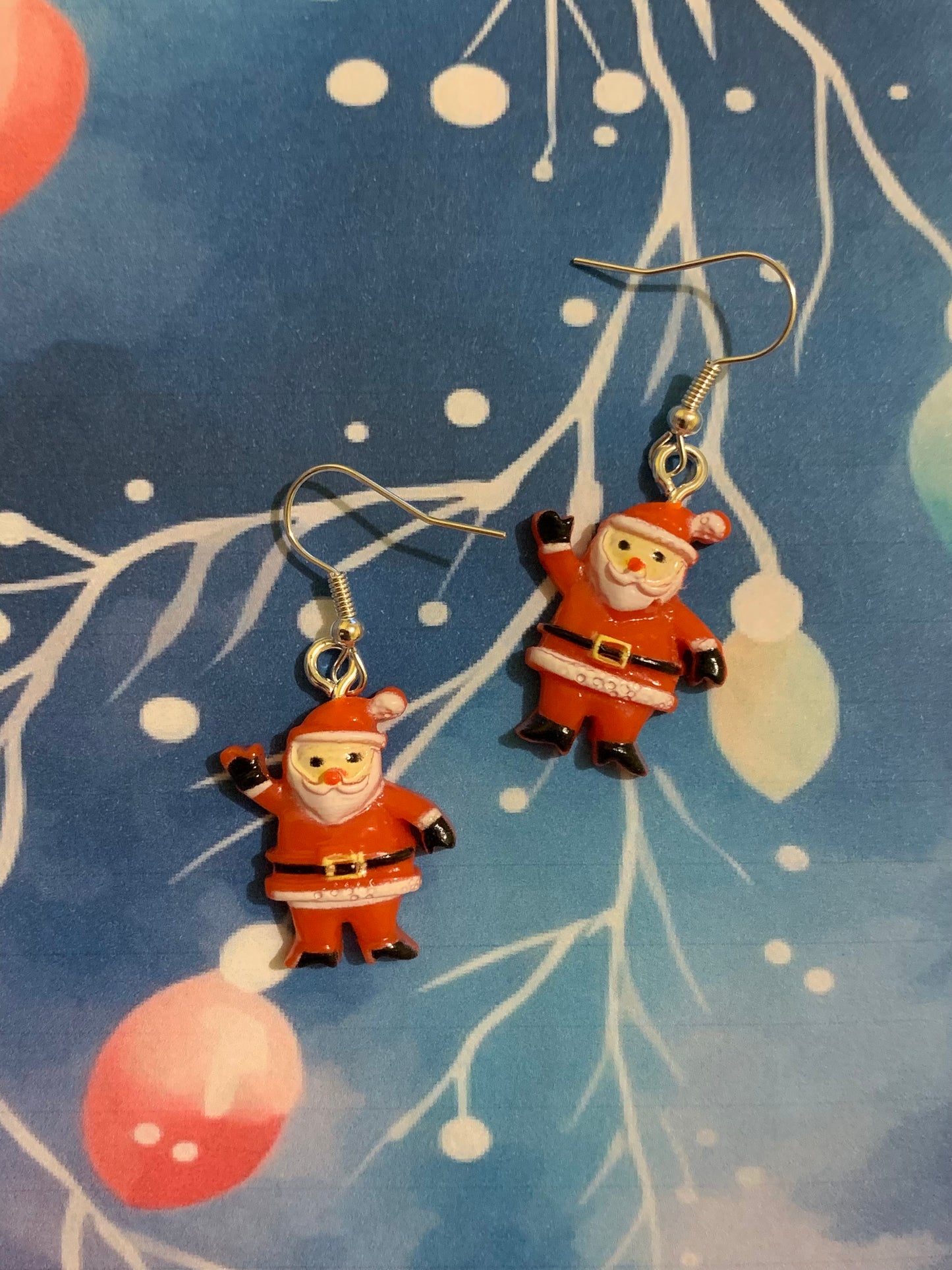 🎅 Classic Santa Earrings 🎄✨