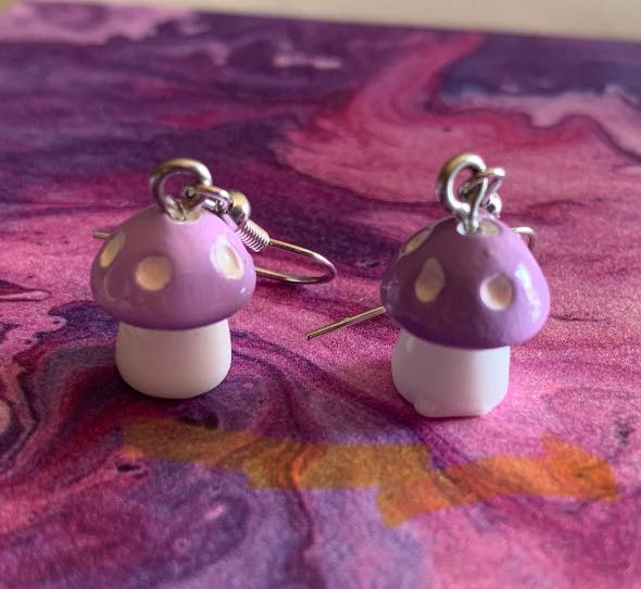 🍄 Whimsical Mushroom Earrings