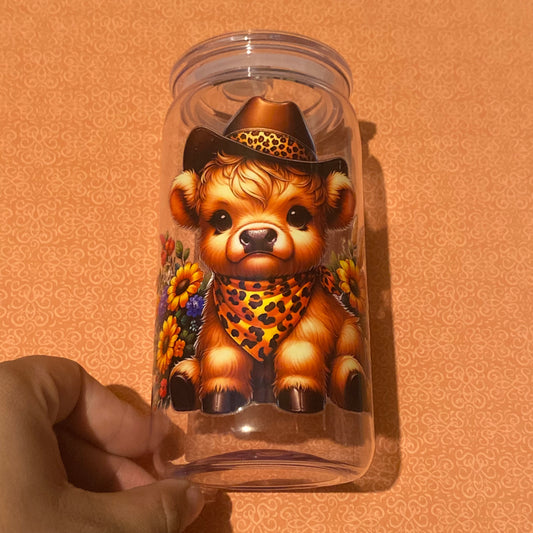 🐮🤠✨ Cowboy Cutie Highland Cow Tumbler ✨🤠🐮