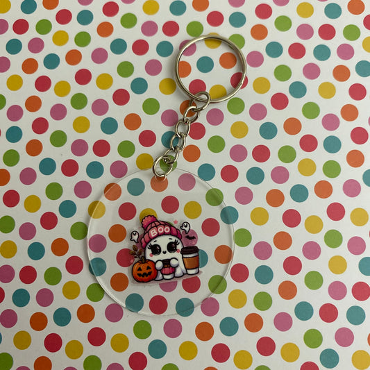 Hot Pink Girly Halloween Ghost