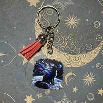 🌌 Nebula Dreams Cat Keychain 🌙