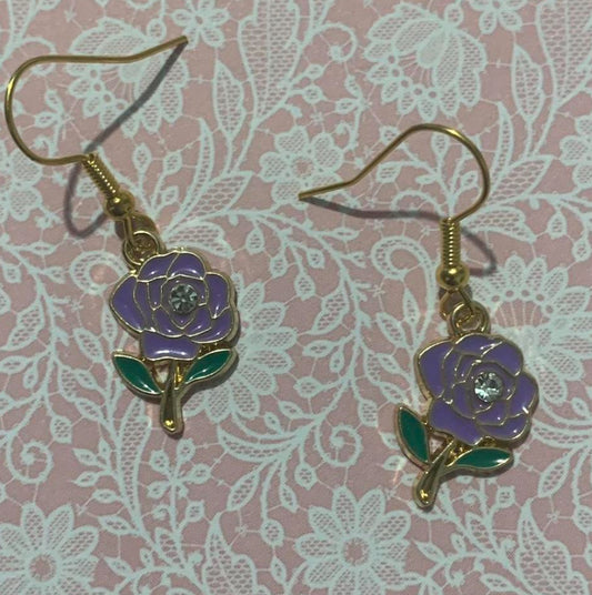 🌹 Blossom Spark Rose Earrings ✨