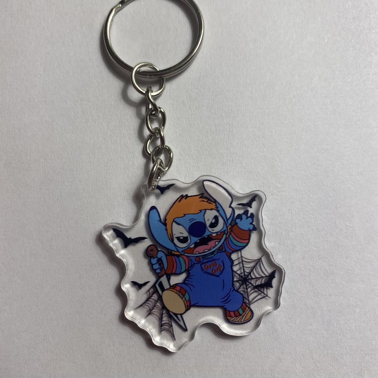 🧸🔪 Chucky Stitch Keychain – “Good Guy Gone Galactic”