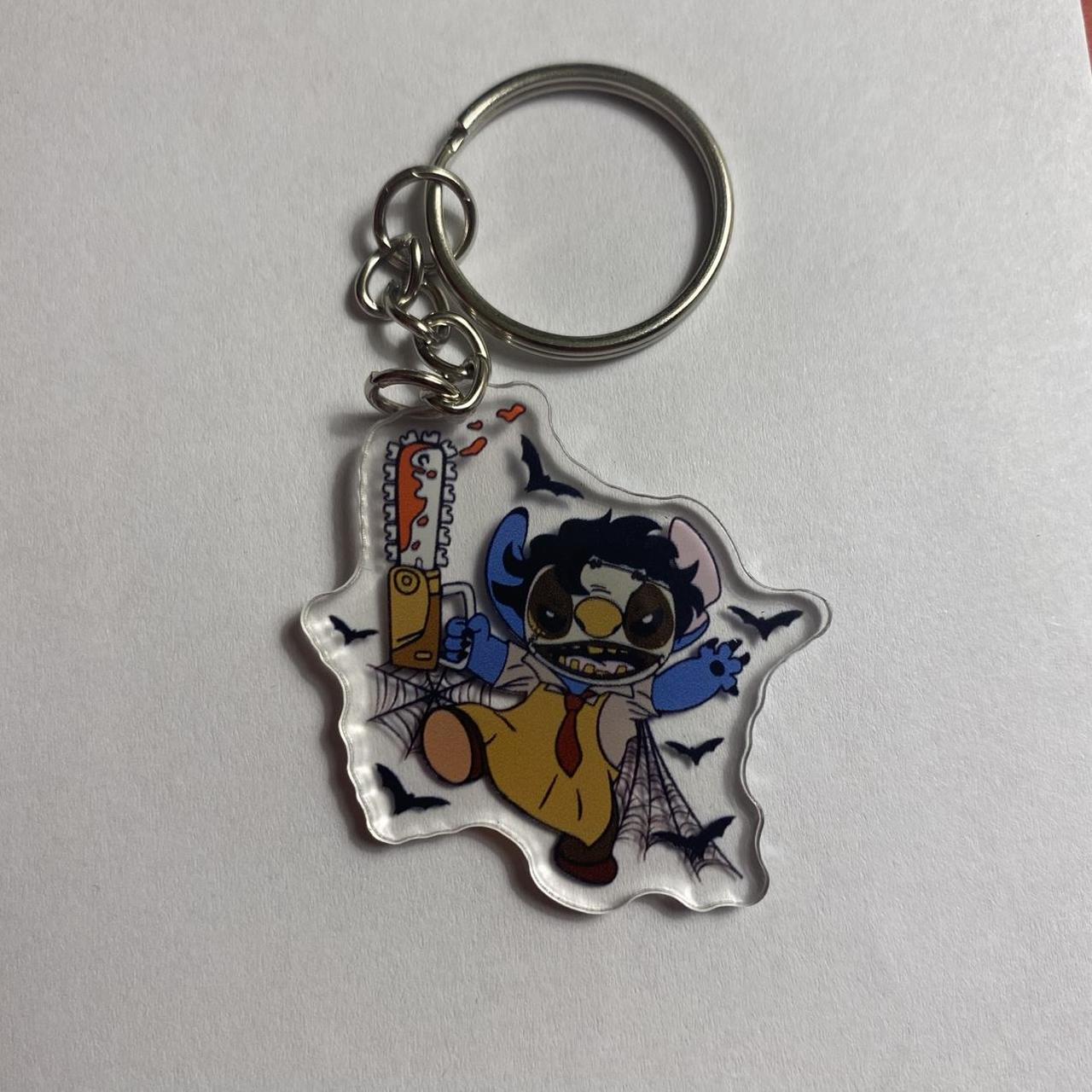 🪚💀 Leatherface Stitch Keychain – “Chaos and Chainsaws”