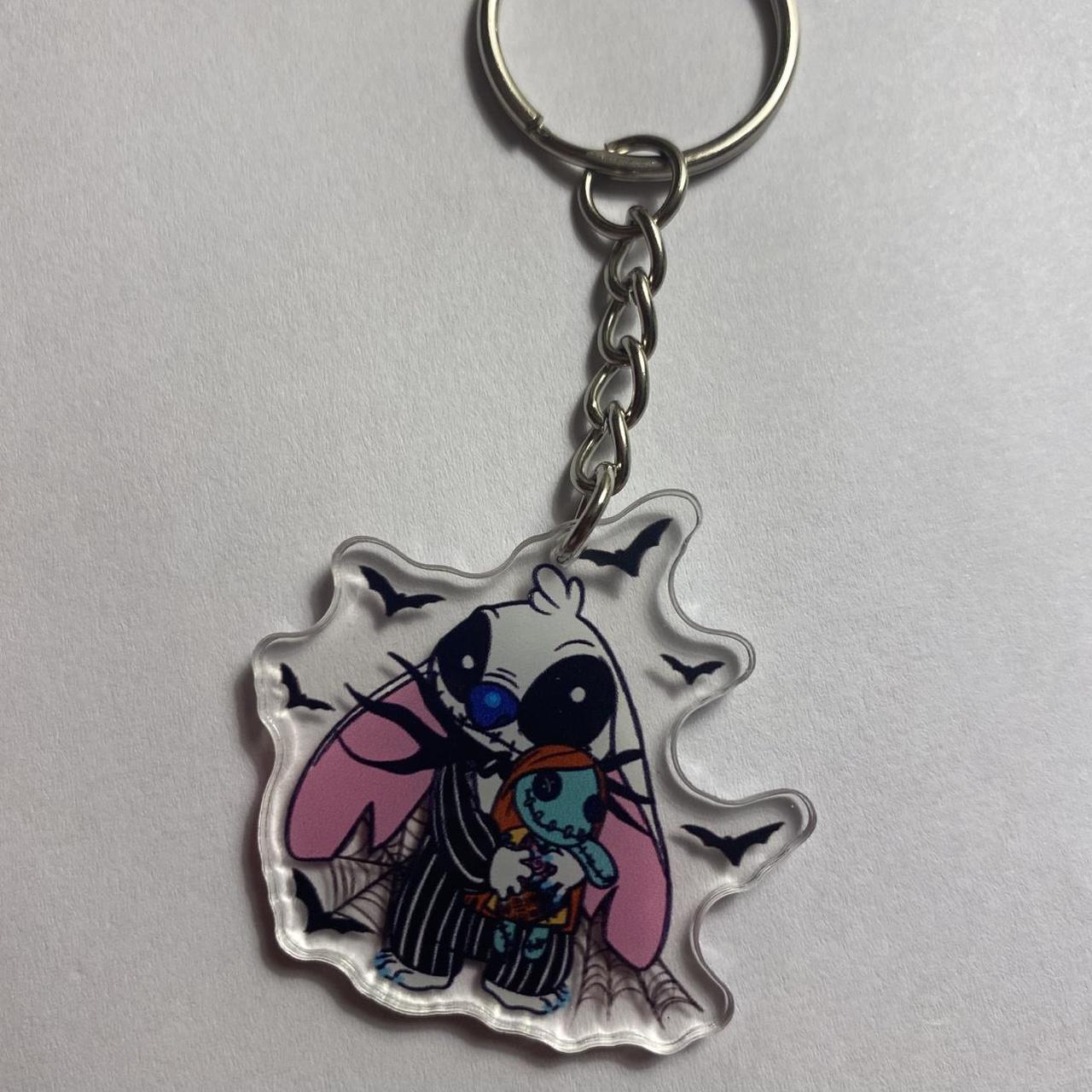 🎃🖤 Jack Skellington Stitch Keychain – “Simply Meant to Spook”