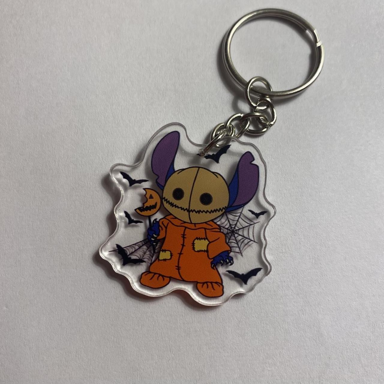 🎃🍭 Sam Stitch Keychain – “Trick or Treat Chaos”