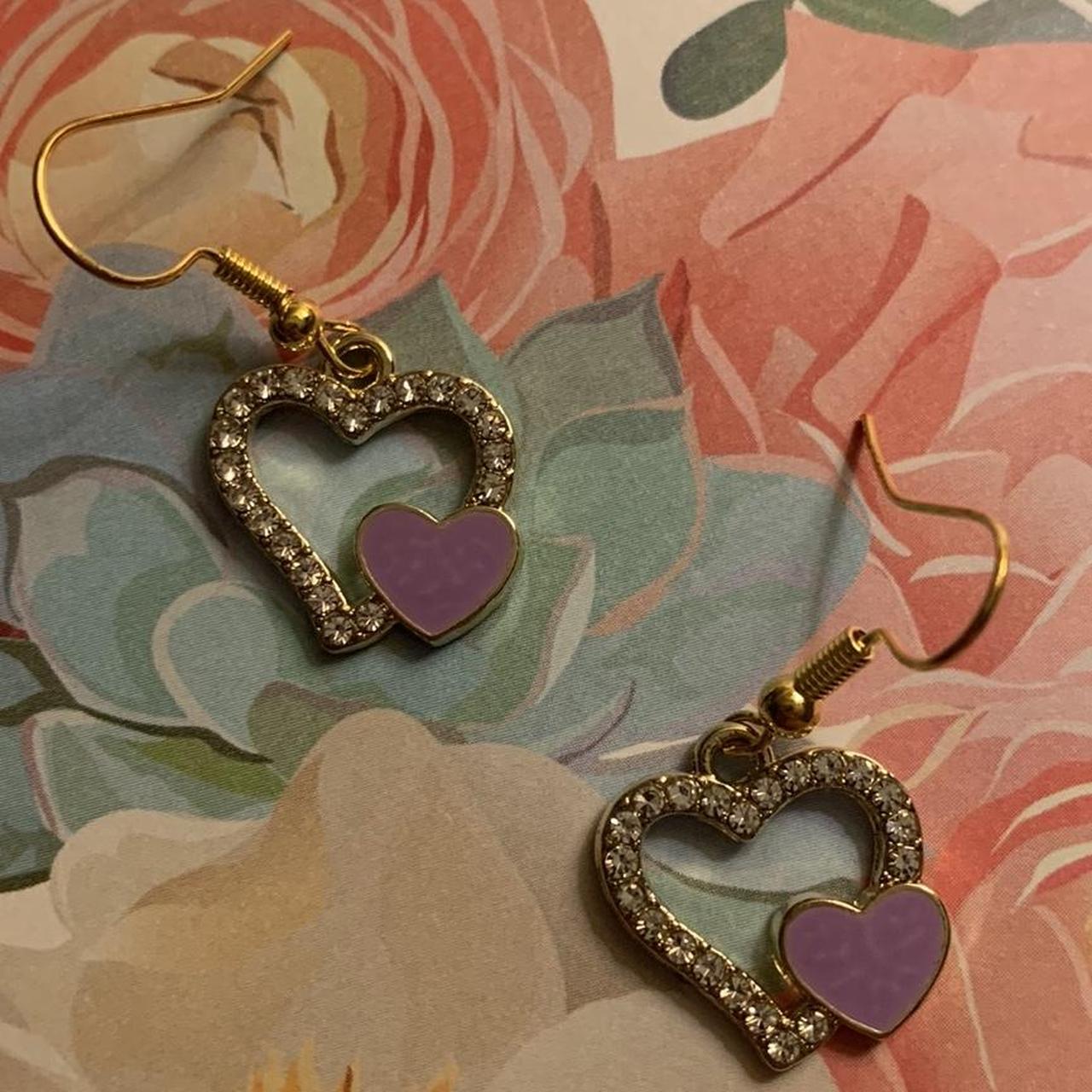 Gold & Purple double hearts 💜