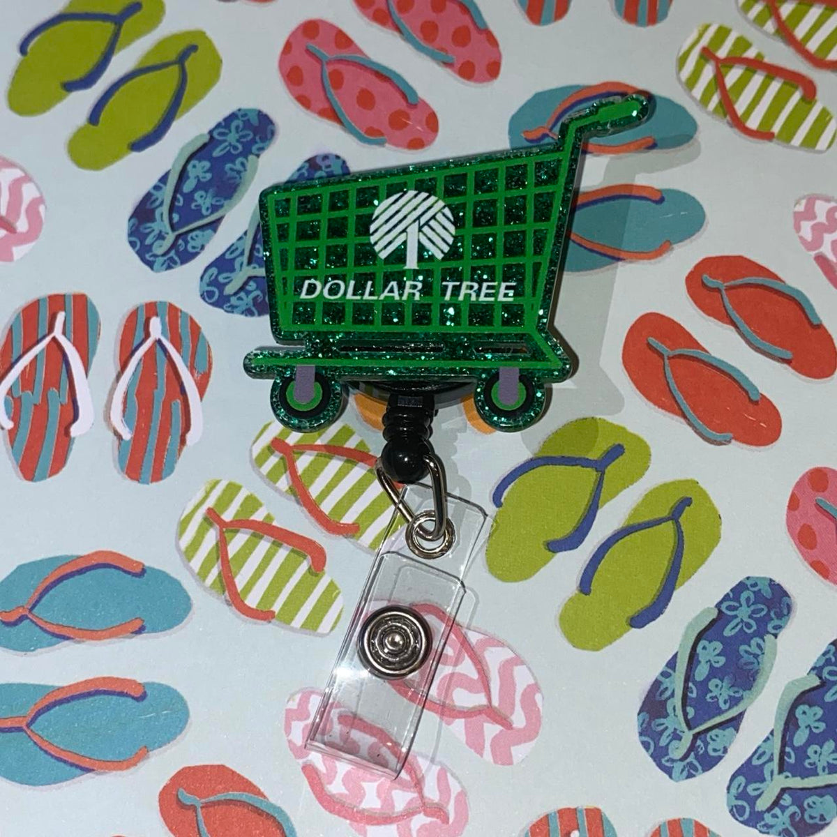 🛒 Dollar Tree Shopping Cart Badge Reel 💚✨