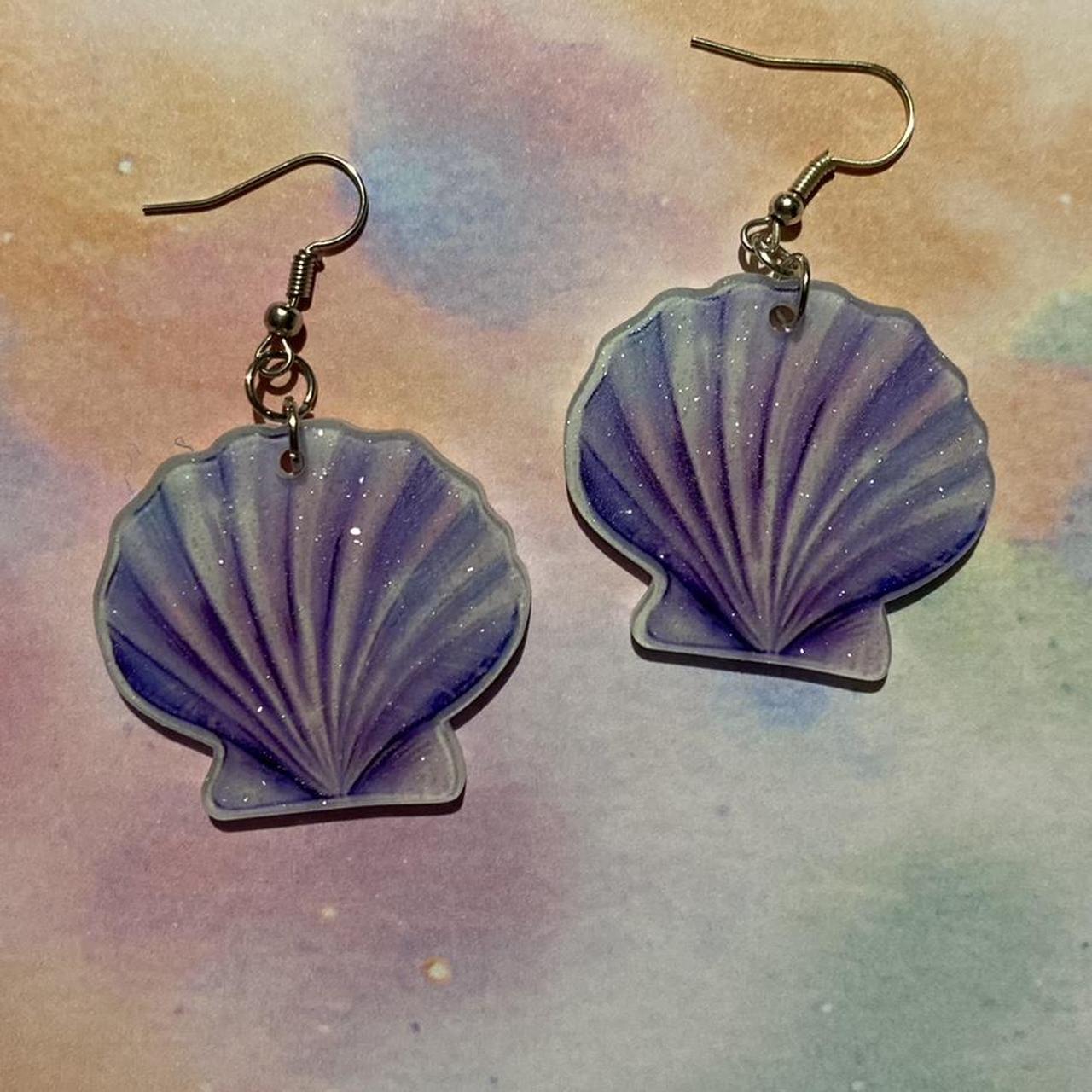 Purple Glitter Shell 🐚🌊