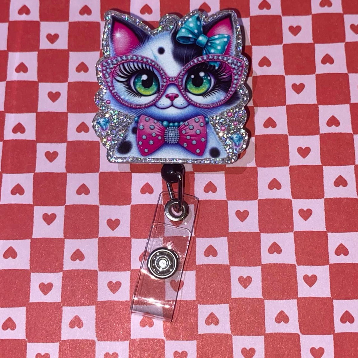 🎀 Sassy Sparkle Kitty Badge Reel 🐱✨