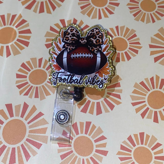 🏈 Football Vibes Leopard Bow Badge Reel 🎀✨