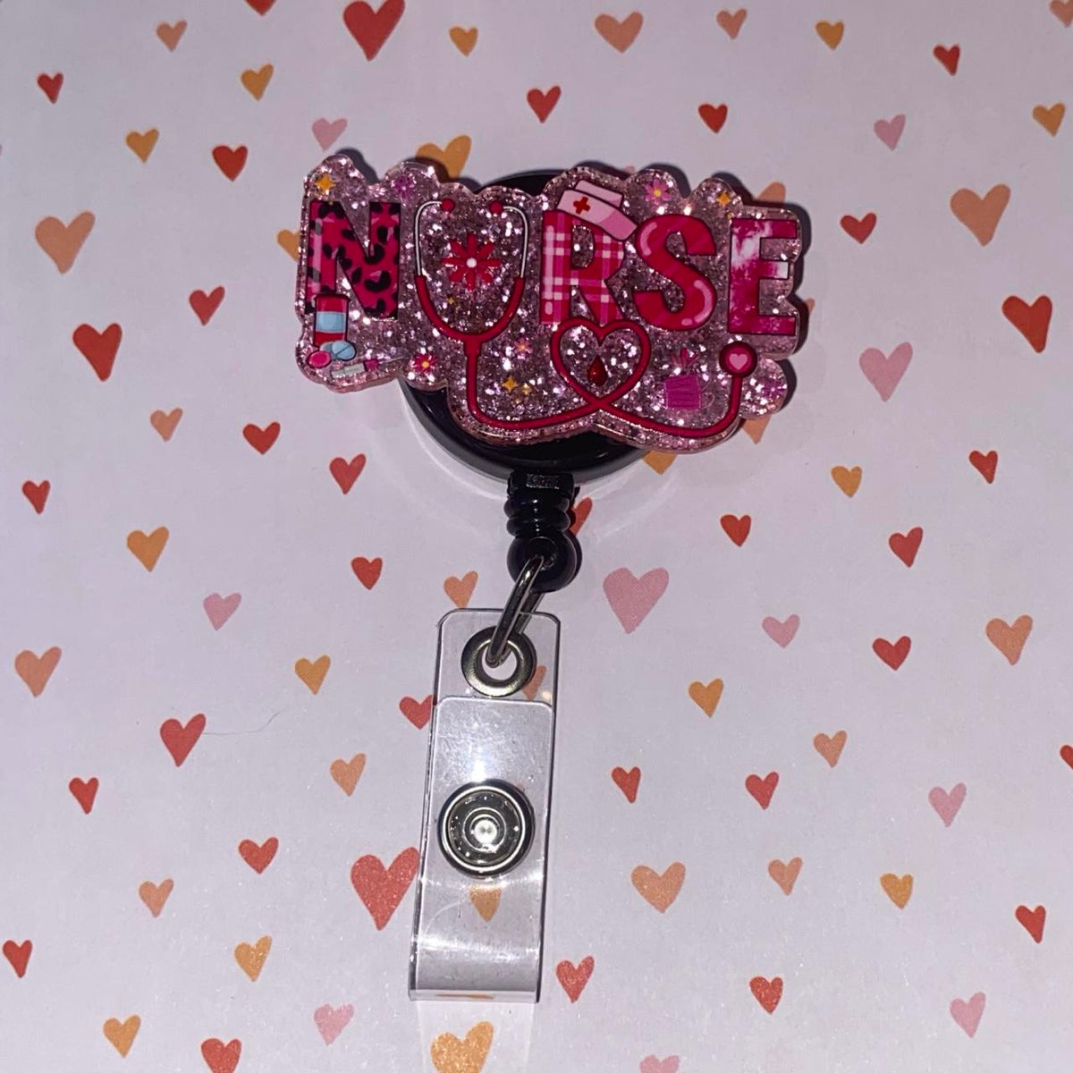 🩺💕 Pretty in Pink Nurse Badge Reel ✨