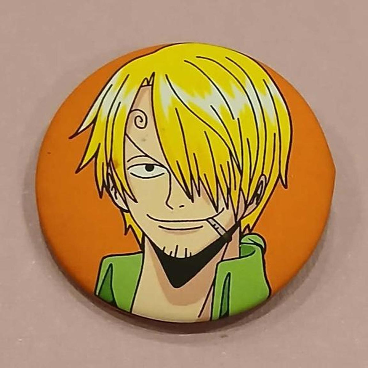 Sanji One Piece Anime Button Pin