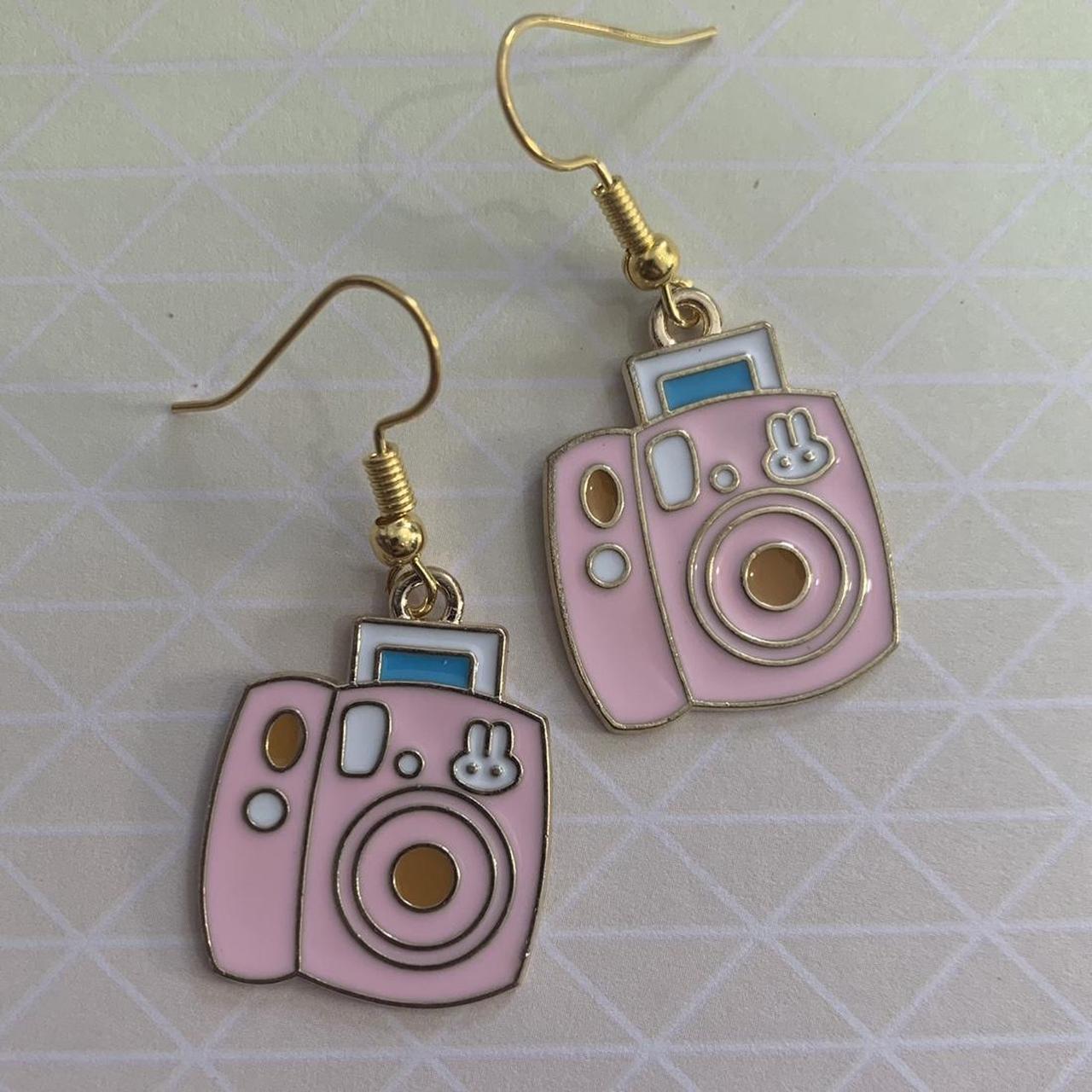 📸 Polaroid Camera Earrings 💗✨