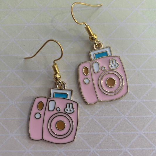 📸 Polaroid Camera Earrings 💗✨
