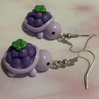 🐢💜 Lavender Grape Turtle Earrings ✨