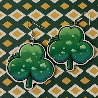 ☘️✨ Woodland Lucky Clover Earrings 💚🌿