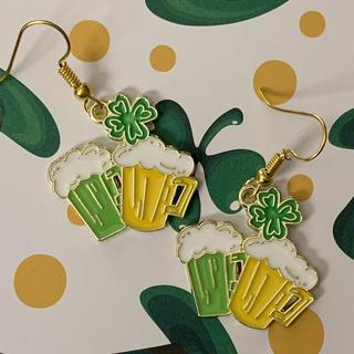 🍀🍺 Lucky Brews Earrings 💚✨