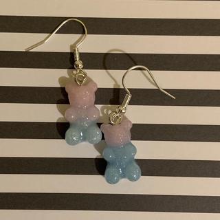 🍬🩷💙 Cotton Candy Gummy Bear Earrings ✨