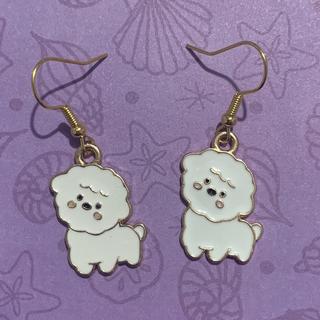 🐩✨ Fluffy Bichon Earrings 🤍☁️