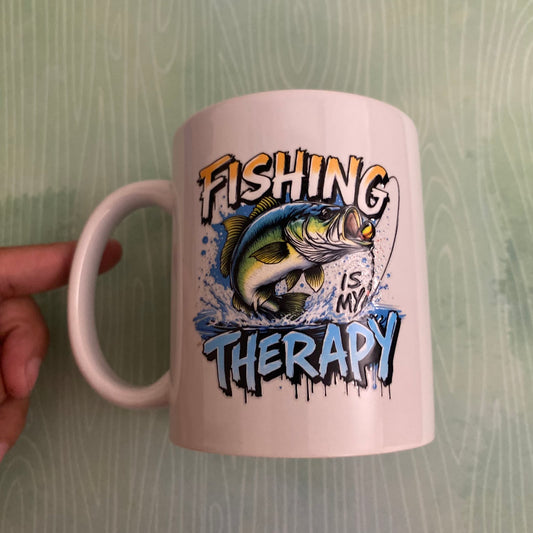 Fishing Therapy Mug ☕️🎣