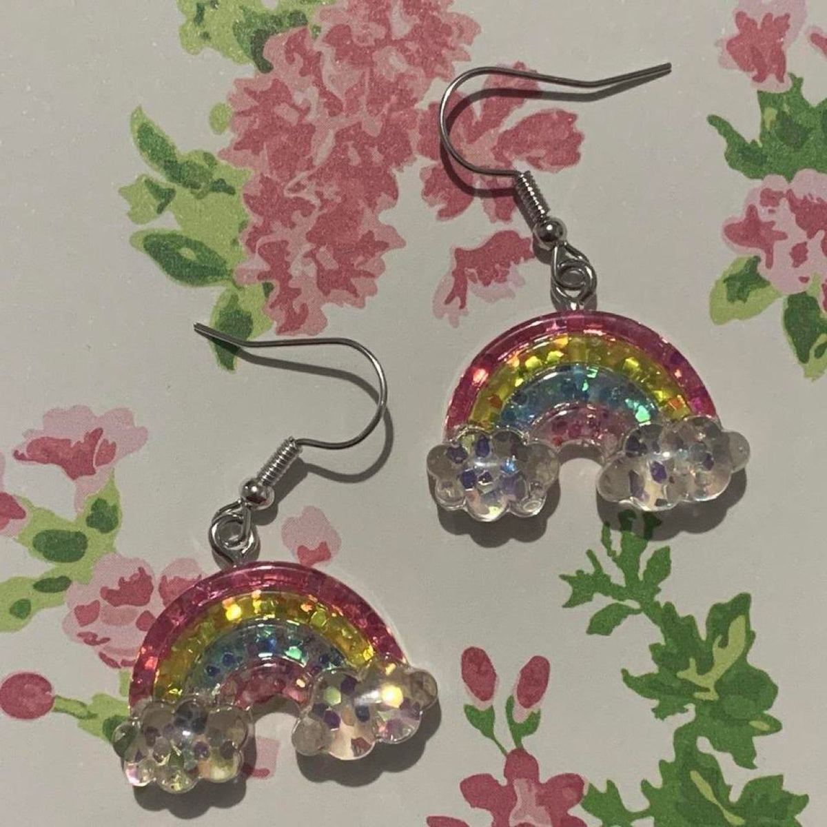 🌈✨ Sparkling Rainbow Dreams Earrings ☁️💖