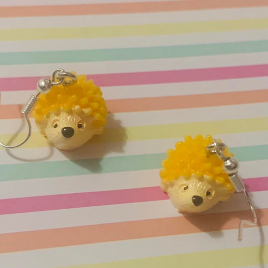 🌻🦔 Sunny Hedgehog Earrings
