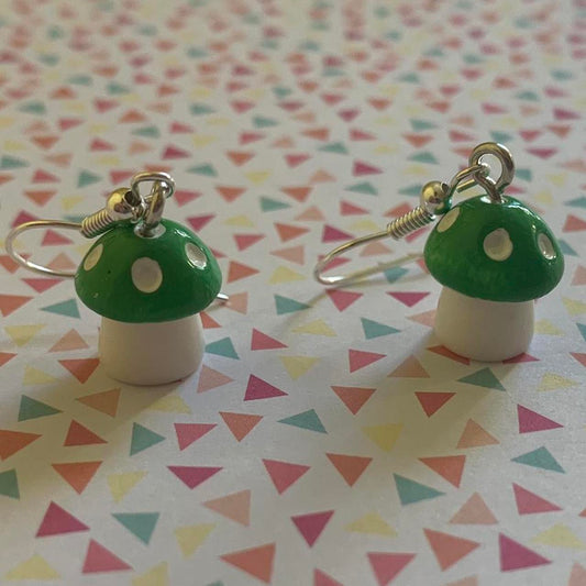 🍄 Whimsical Mushroom Earrings