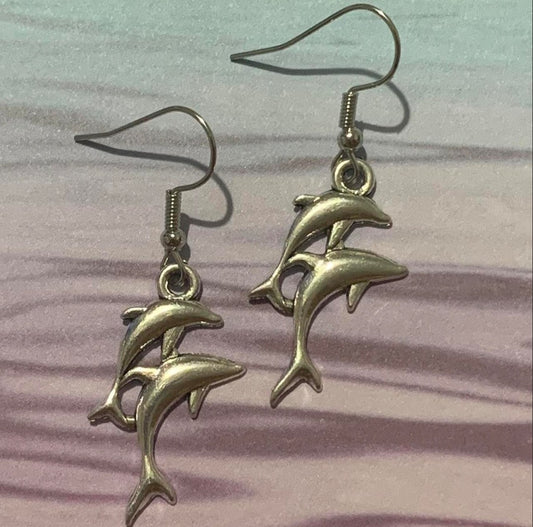 🌊🐬 Double Dolphin Earrings 🐬🌊